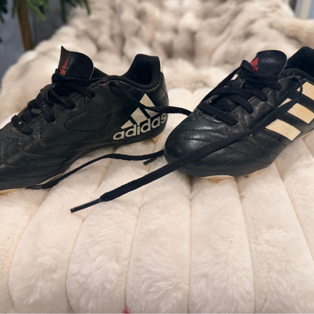 adidas Black and White Athletic Cleats